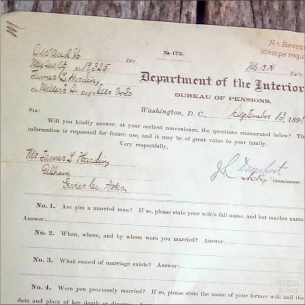 Civil War Pension File Documents 1891-1895 | Named Veteran